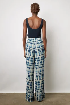 Pantalon Fluide Tie And Dye Encre - Daiana