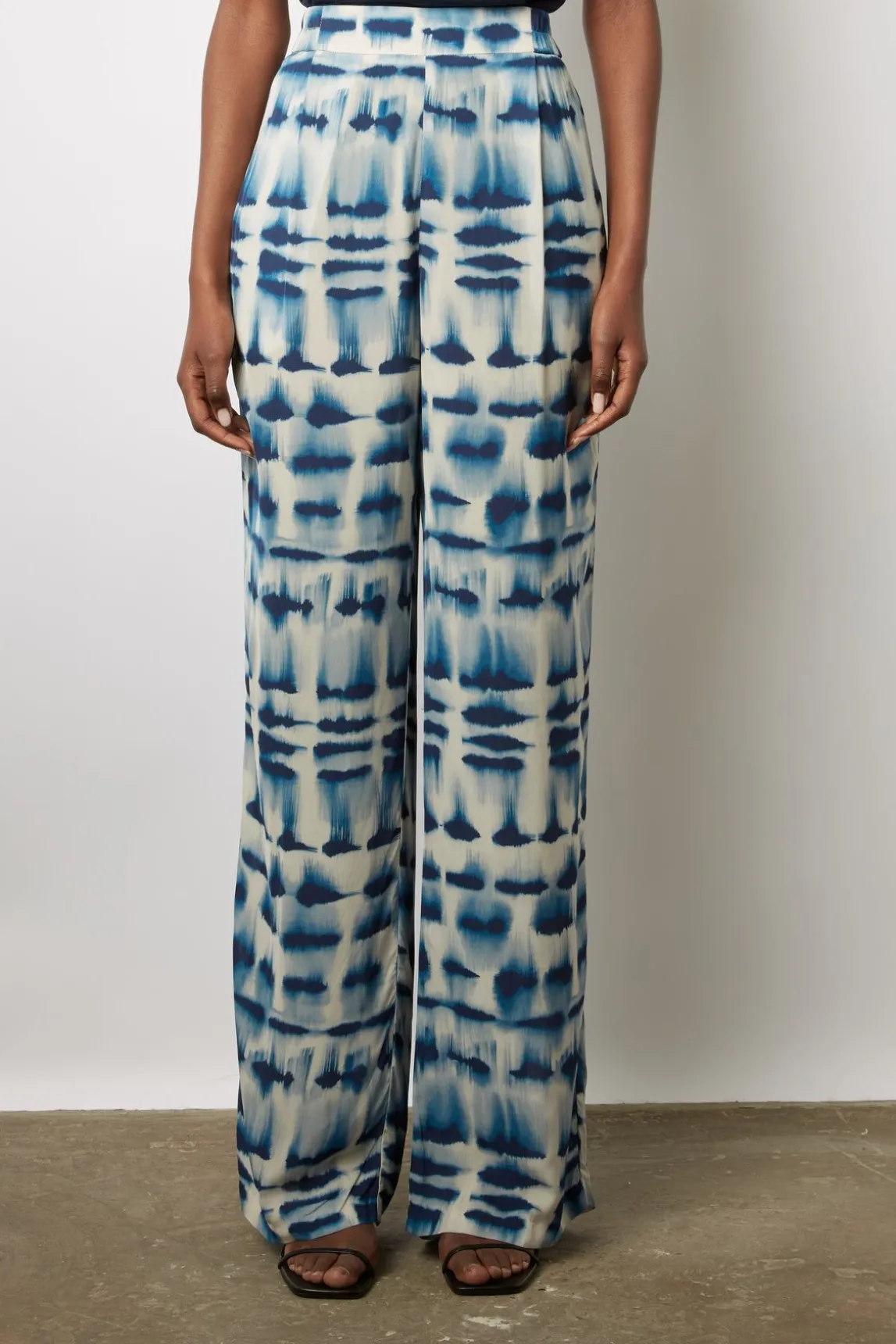 Pantalon Fluide Tie And Dye Encre - Daiana