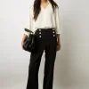 Pantalon Large A Pont Marine - Cassandre