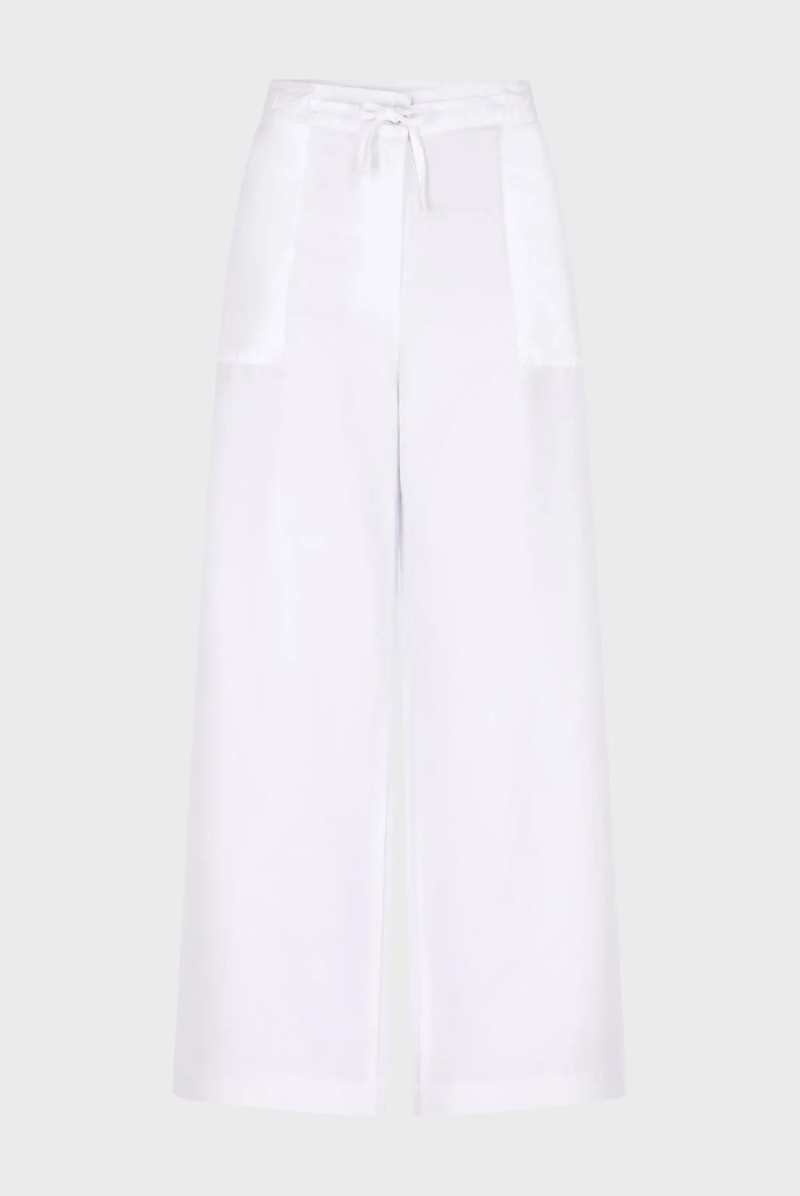 Pantalon Large En Lin Blanc - Capucine