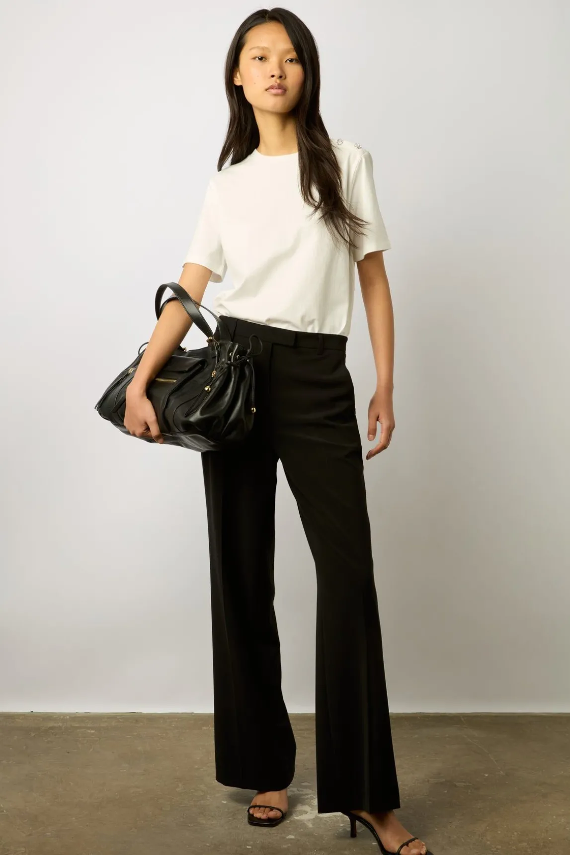 Pantalon Noir Fluide Noir - Cassiopee