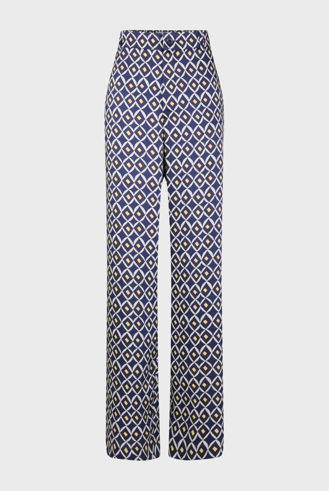 Pantalon Satine Imprime Encre - Cinzia