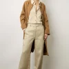 Pantalon Tailleur En Lin Sable - Carmen