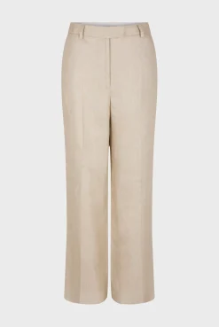 Pantalon Tailleur En Lin Sable - Carmen
