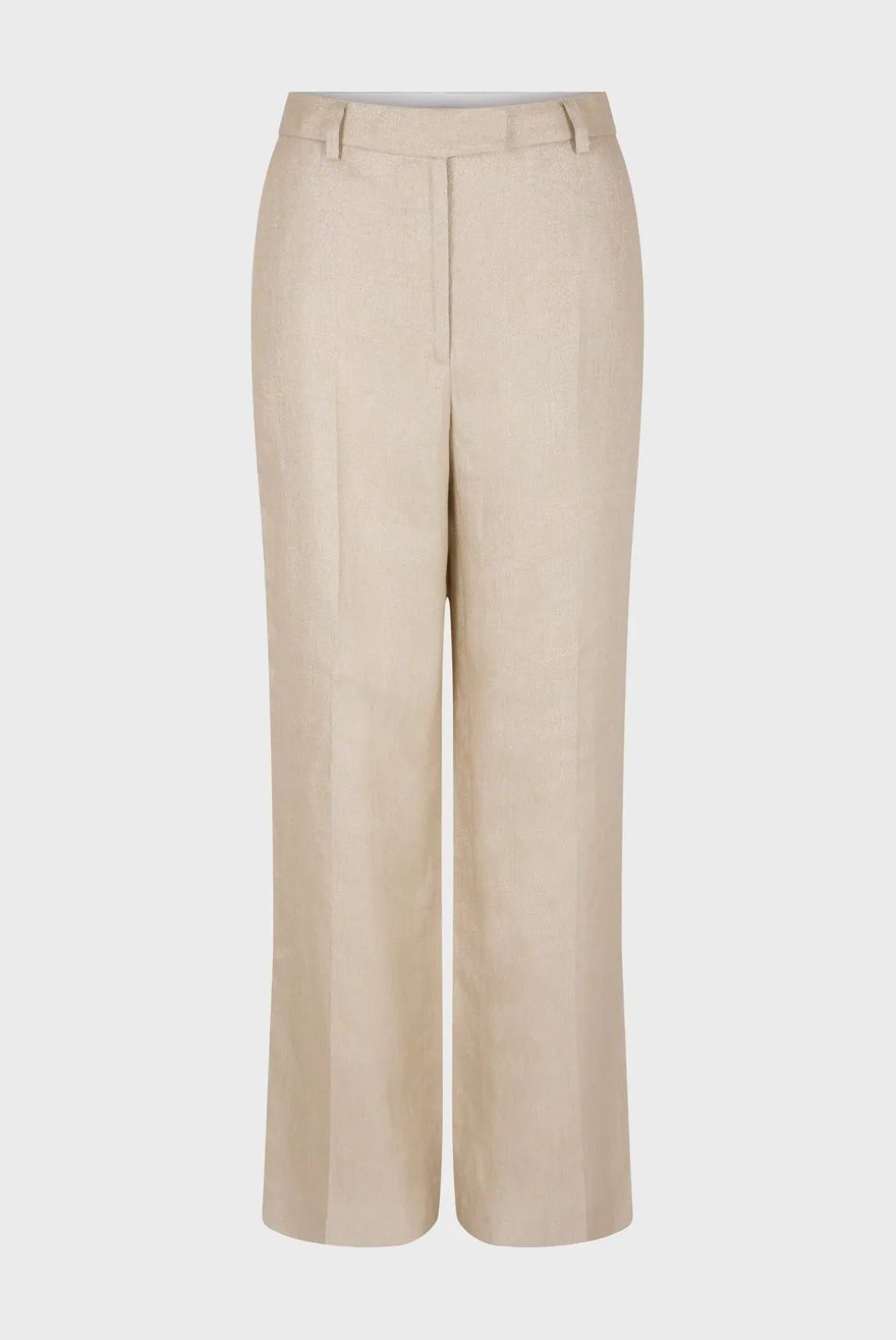 Pantalon Tailleur En Lin Sable - Carmen