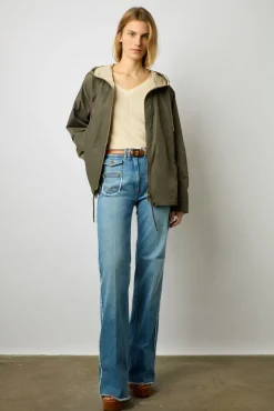 Parka Courte Et Reversible Kaki - Sarra