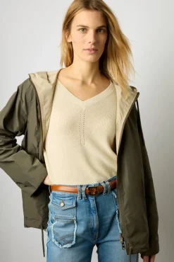 Parka Courte Et Reversible Kaki - Sarra