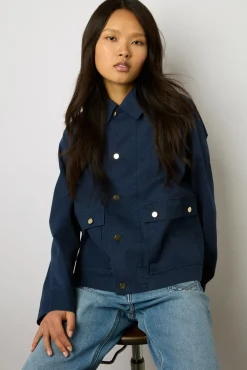 Parka Militaire En Coton Marine - Sandra