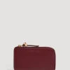 Porte Carte Cuir Lisse Bordeaux - Cardholder