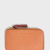Porte Carte En Cuir Abricot - Cardholder