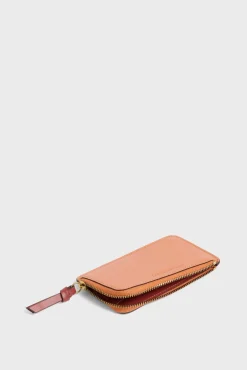 Porte Carte En Cuir Abricot - Cardholder