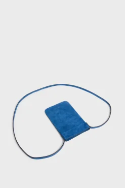 Porte Telephone Cuir Bleu - Ladyphone
