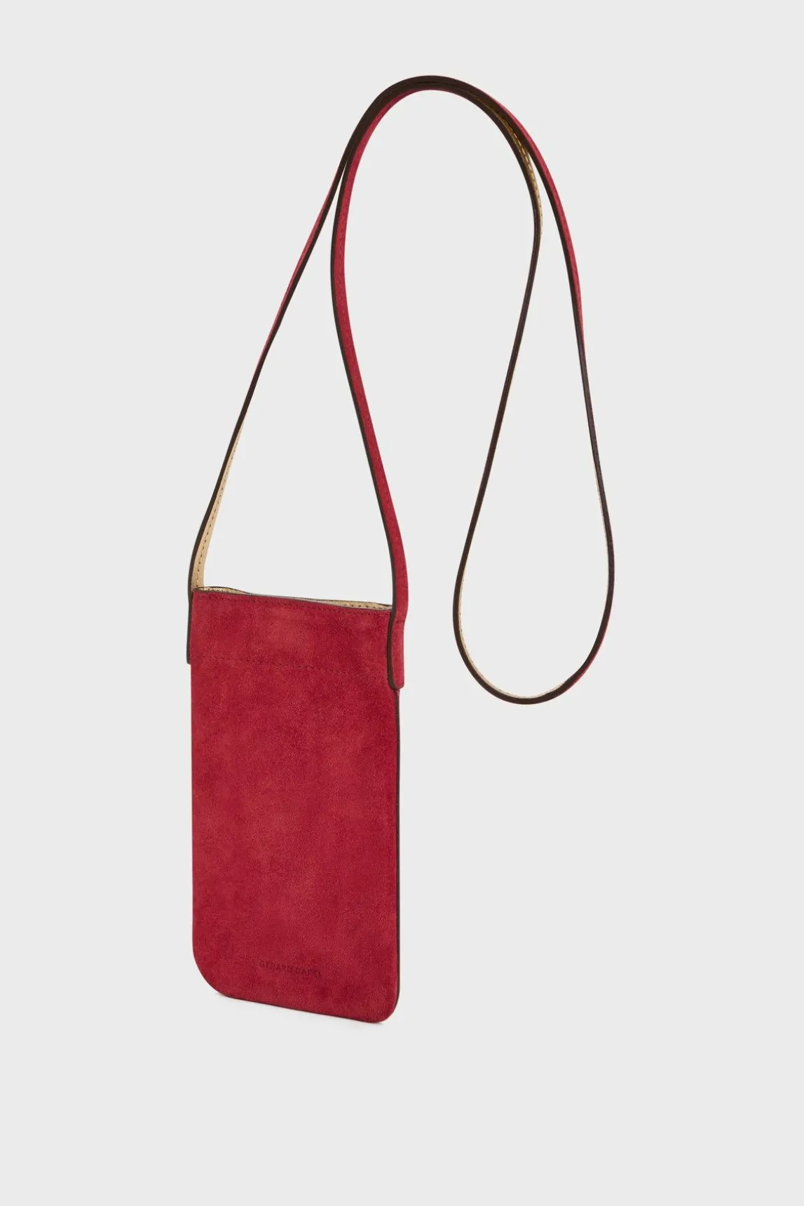 Porte Telephone Cuir Velours Rose - Ladyphone