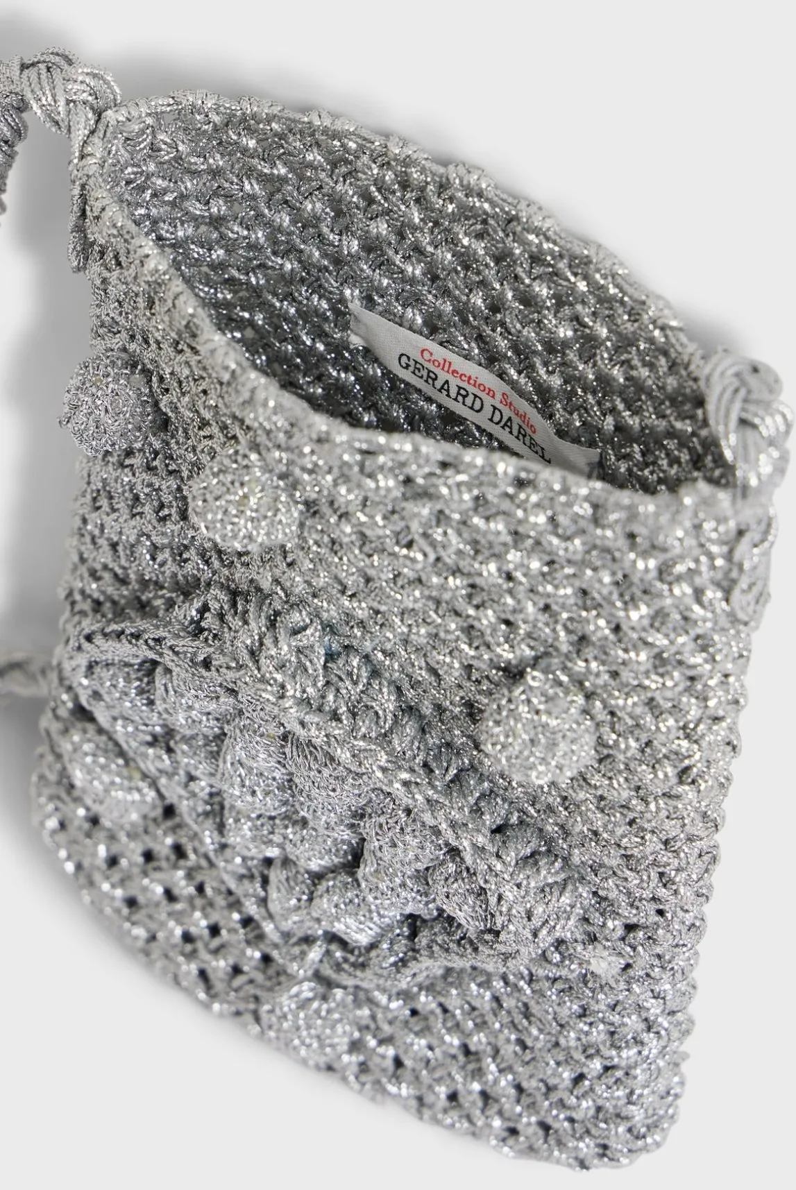 Porte Telephone En Crochet Argent - Rosie