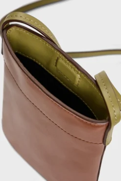 Porte Telephone En Cuir Beige - Ladyphone