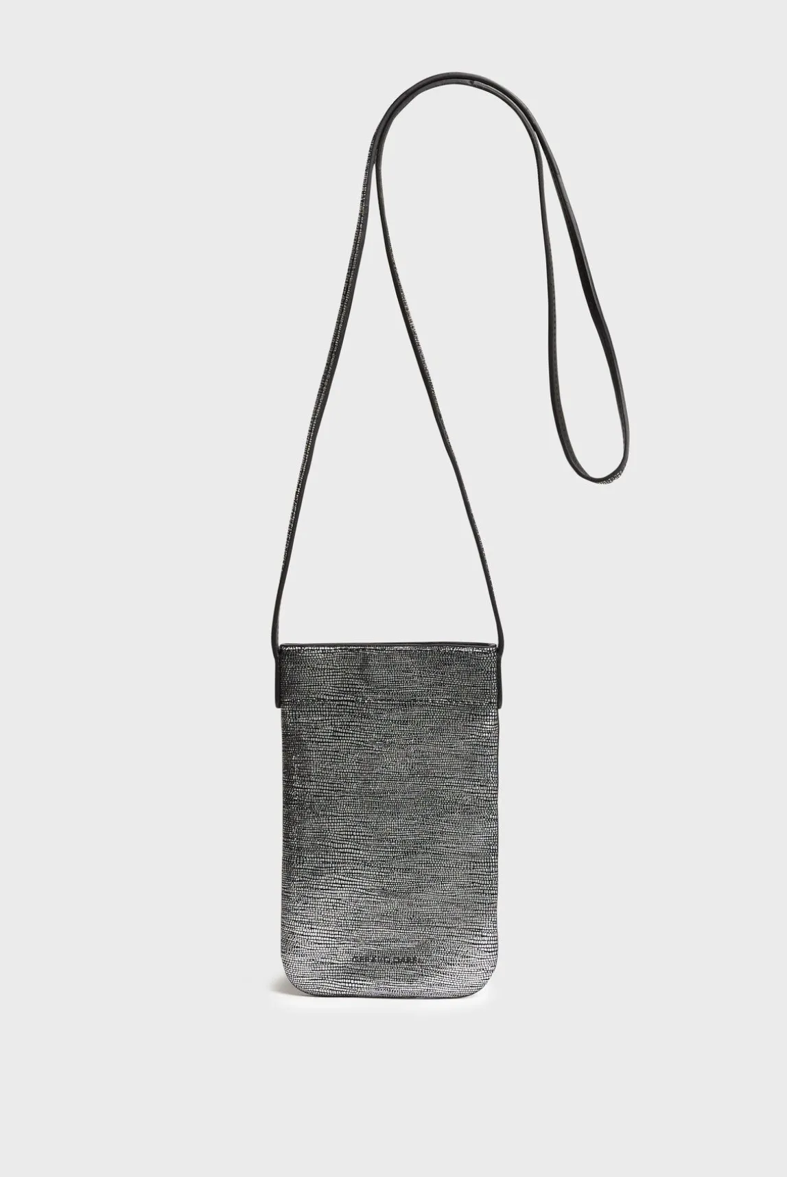 Porte Telephone En Cuir Lamine Effet Glitter - Ladyphone