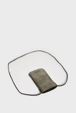 Porte Telephone En Cuir Lamine Effet Glitter - Ladyphone
