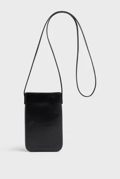 Porte Telephone En Cuir Noir - Ladyphone