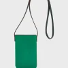 Porte Telephone En Cuir Vert - Ladyphone
