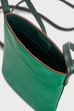 Porte Telephone En Cuir Vert - Ladyphone