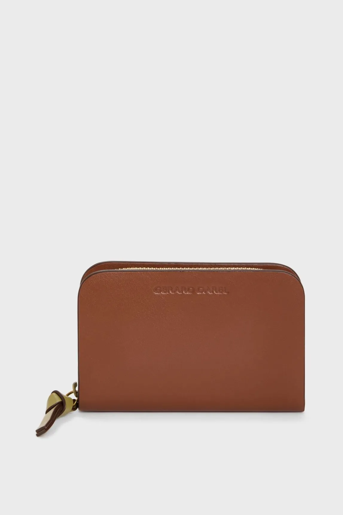 Portefeuille En Cuir Beige - Miniwallet