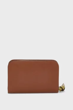 Portefeuille En Cuir Beige - Miniwallet