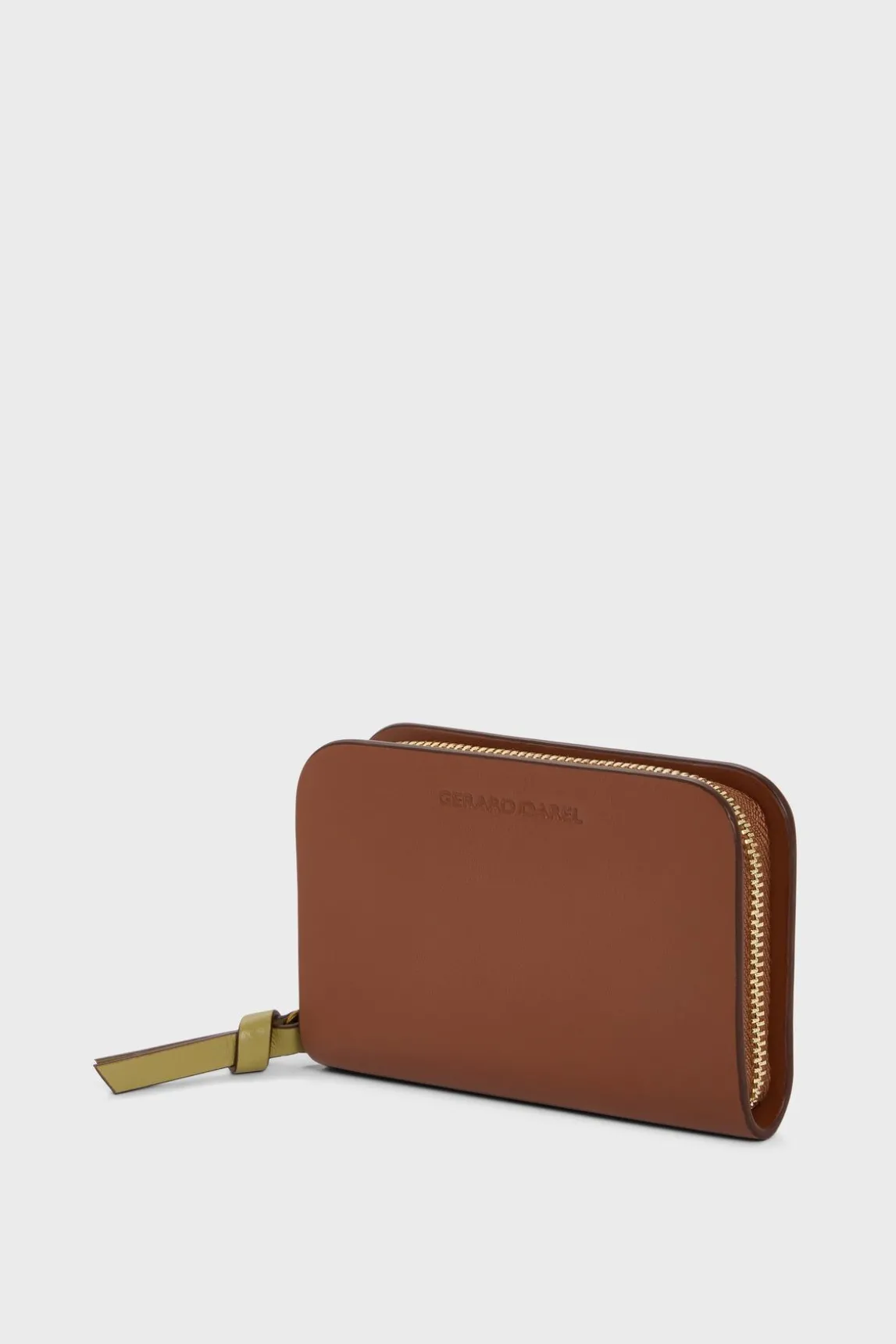 Portefeuille En Cuir Beige - Miniwallet