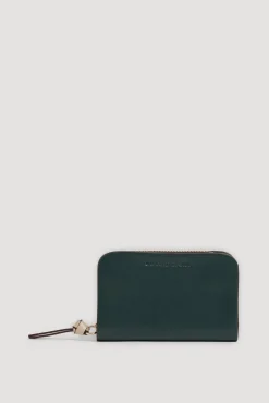 Portefeuille En Cuir Lisse Vert - Mini Wallet