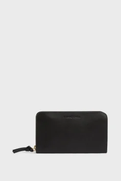Portefeuille En Cuir Lisse Noir - Wallet