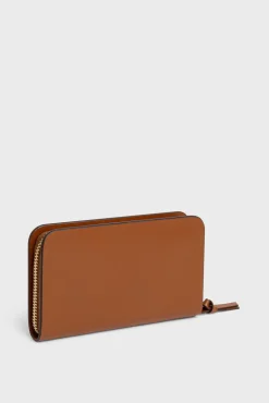 Portefeuille En Cuir Lisse Cognac - Wallet
