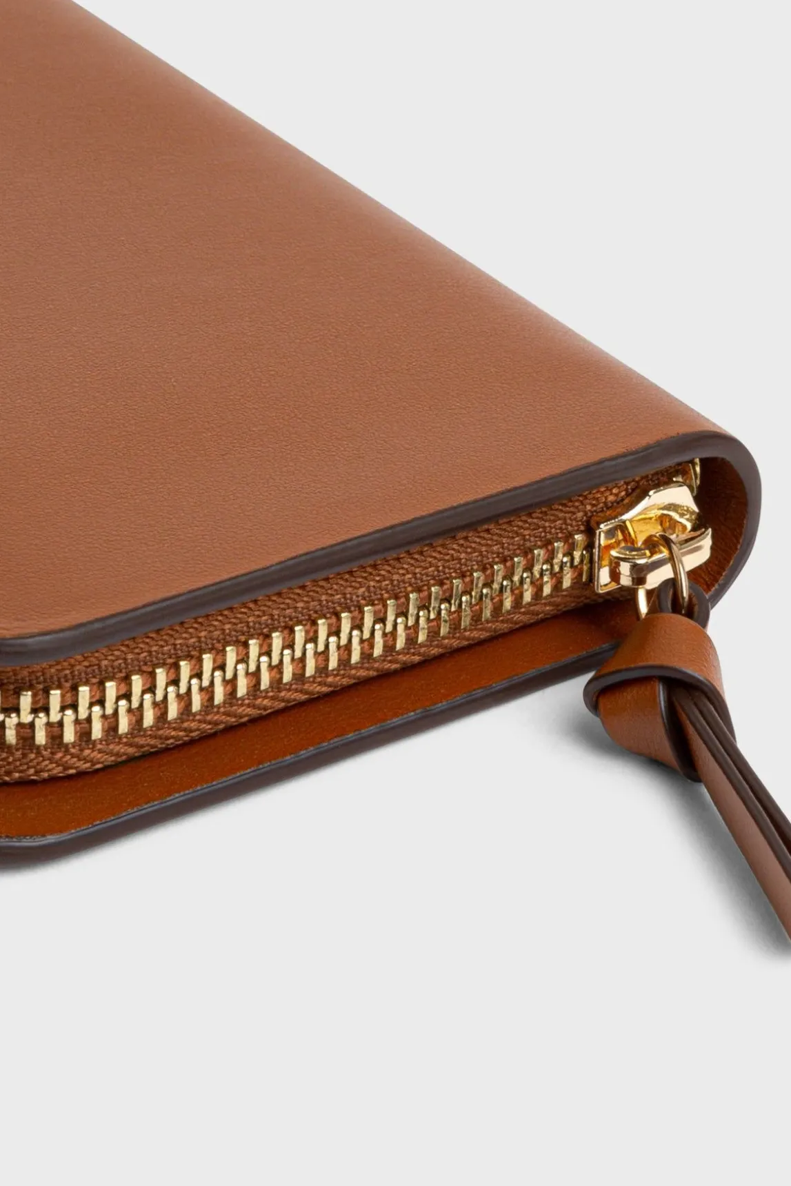 Portefeuille En Cuir Lisse Cognac - Wallet