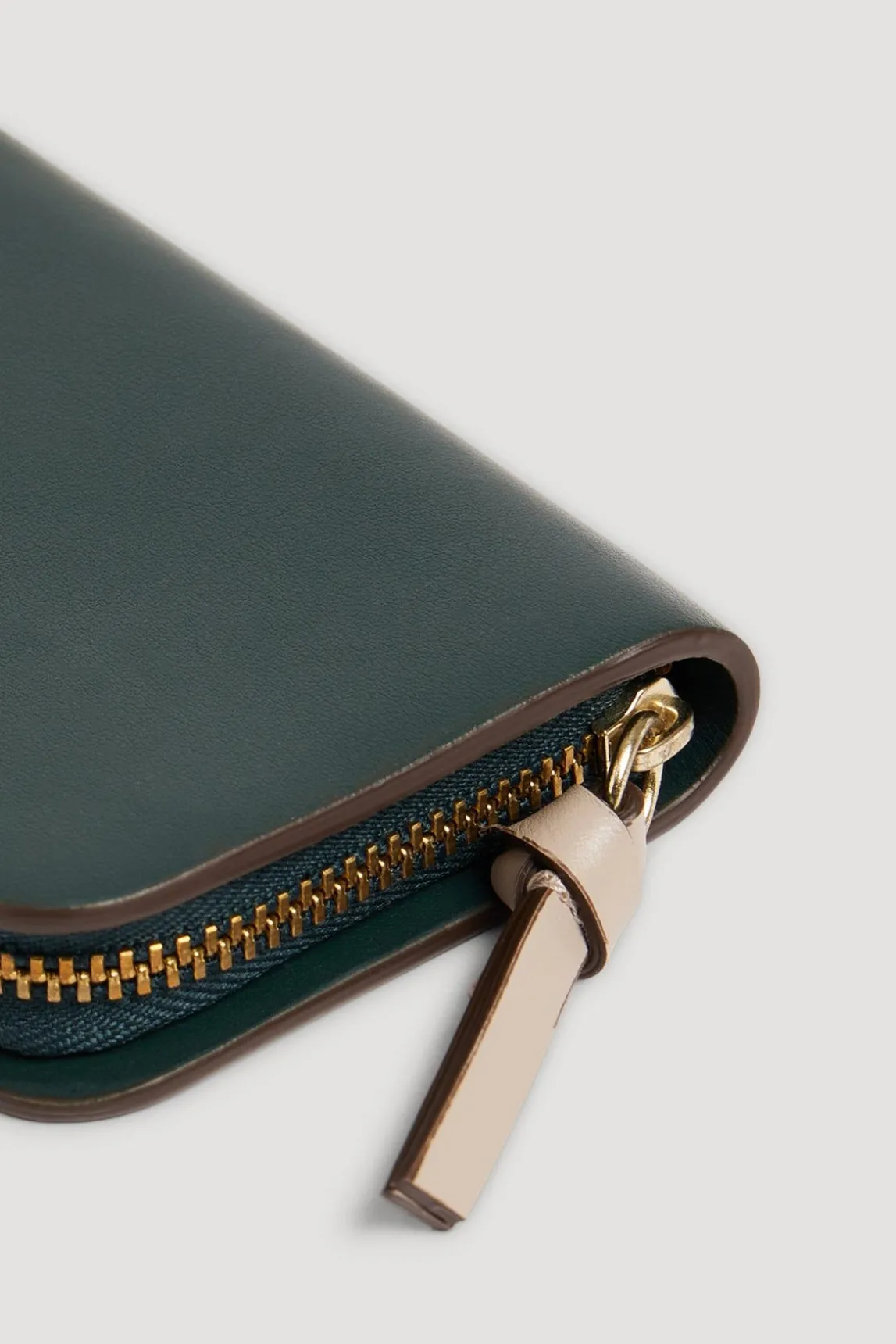 Portefeuille En Cuir Lisse Vert - Mini Wallet