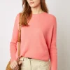 Pull Cachemire A Col Rond Corail - Laurrea