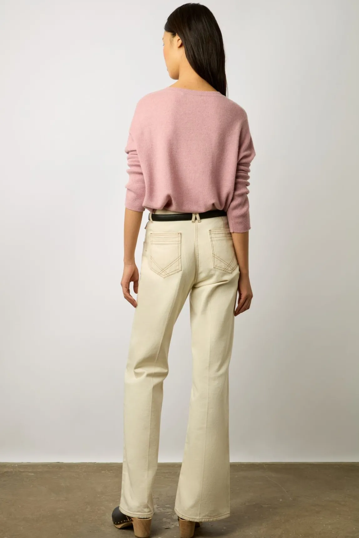Pull Cachemire A Col Rond Rose - Laurrea