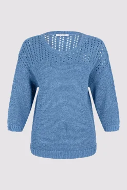 Pull Col Rond Ajoure Jeans - Loreen