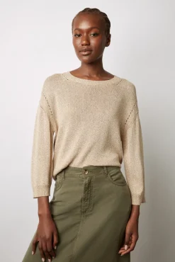 Pull Col Rond En Lurex Or - Leonie