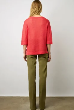 Pull Col V En Lin Ecrevisse - Lee