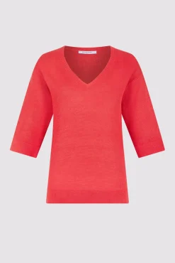 Pull Col V En Lin Ecrevisse - Lee