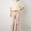 Pull Col V En Lin Ecru - Lee