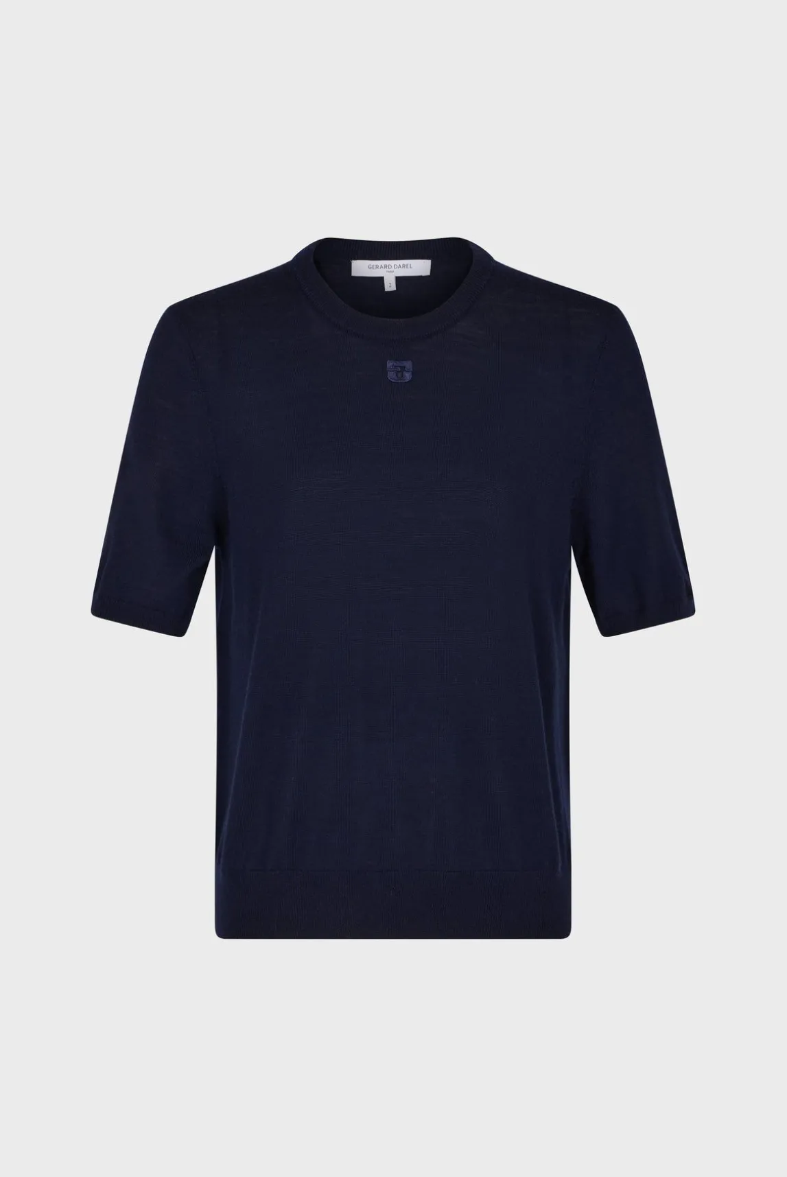 Pull Manches Courtes En Laine Marine - Lysea