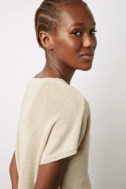 Pull Manches Courtes Irise Beige - Letsie