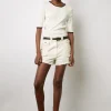 Pull Uni Bicolore A Cotes Ecru - Lamiss