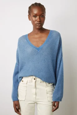 Pull V En Cachemire Electrique - Ludovica