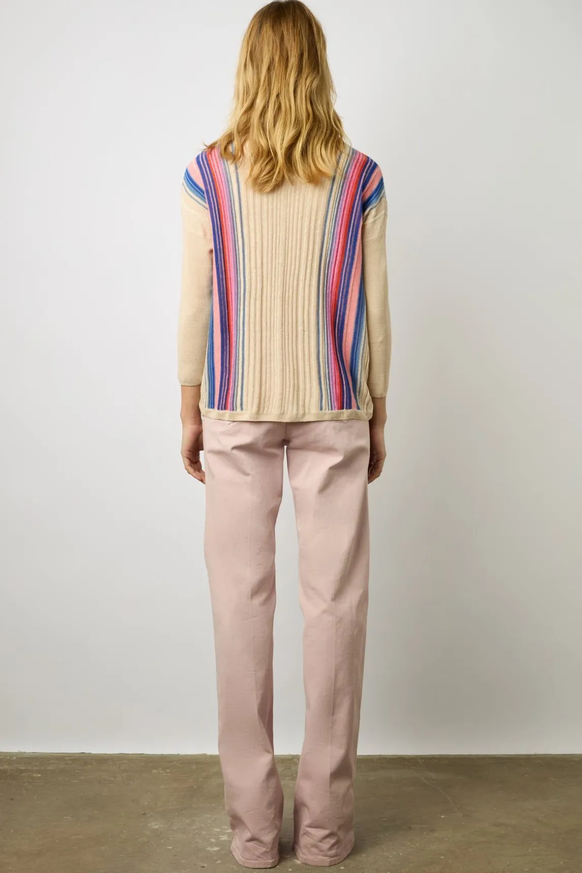 Pull V Raye En Lin Beige - Louna