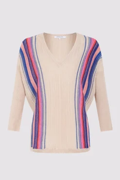 Pull V Raye En Lin Beige - Louna