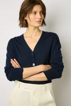 Pull-Gilet Marine - Pull