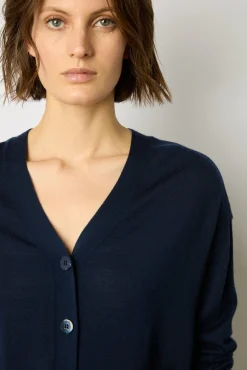 Pull-Gilet Marine - Pull