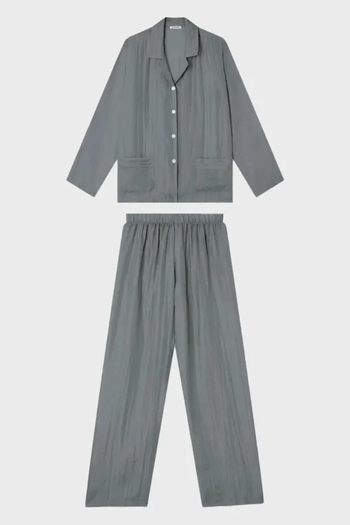 Pyjama En Soie - Gris Clair