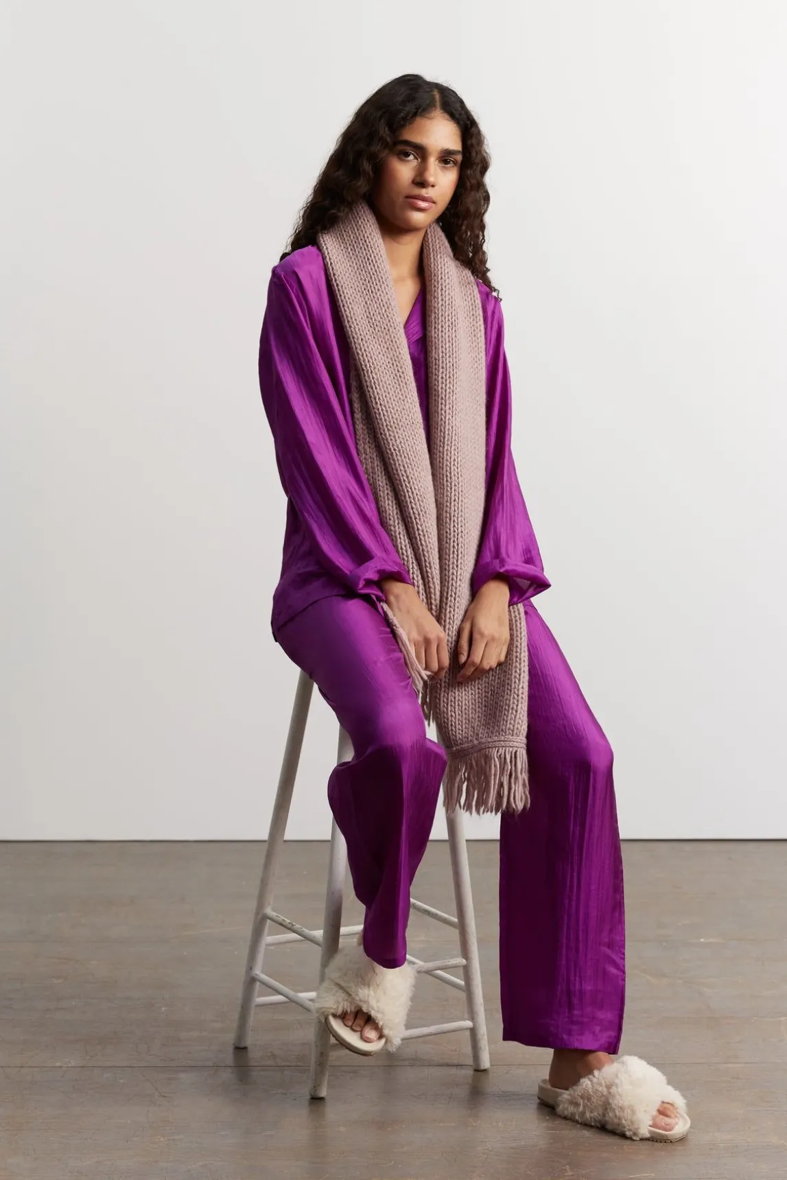 Pyjama En Soie - Violet