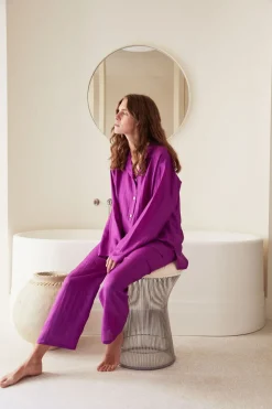 Pyjama En Soie - Violet